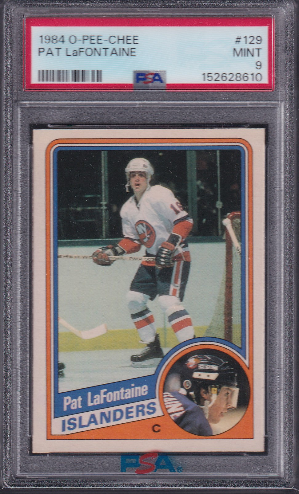 PAT LAFONTAINE - 1984 O-Pee-Chee Rookie #129, PSA 9