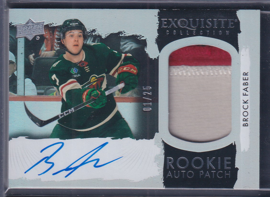 BROCK FABER - 2023 Upper Deck Exquisite Rookie Auto Patch #ECH-BF, /25