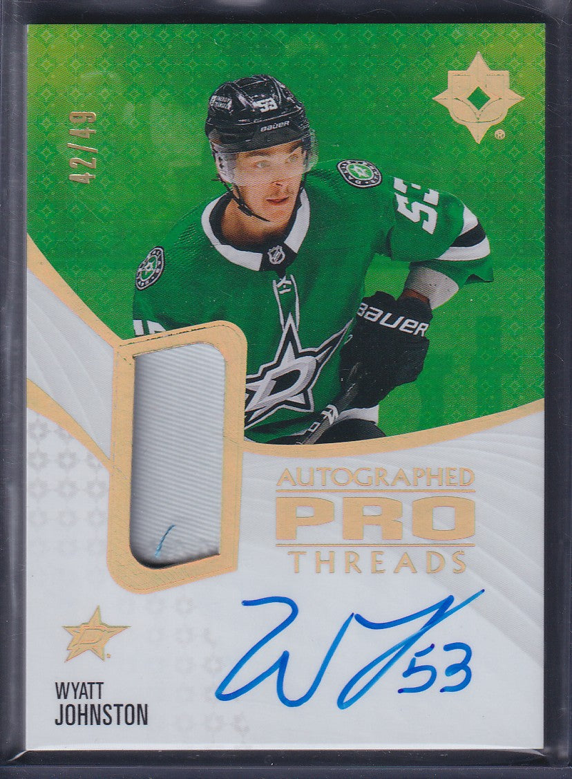 WYATT JOHNSTON - 2023 Ultimate Autographed Pro Threads #PT-WJ, /49