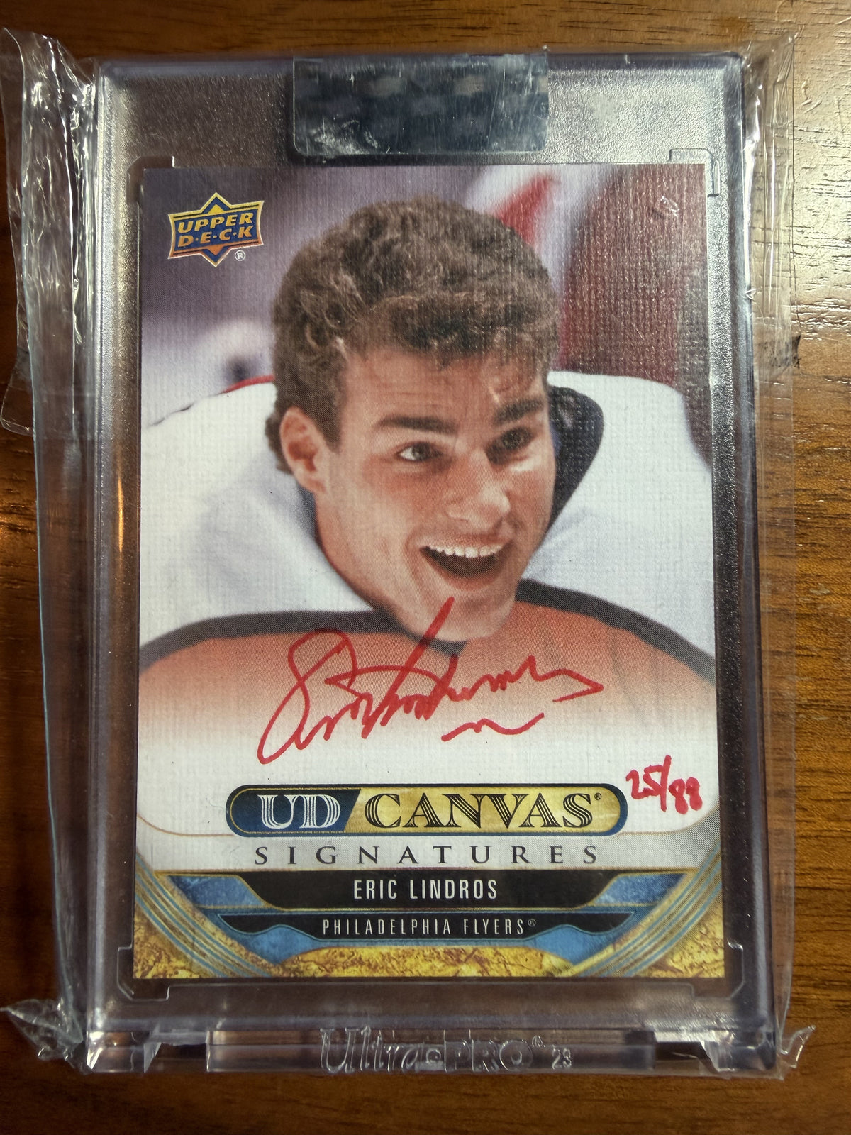 ERIC LINDROS - 2024 Upper Deck Clear Cut Auto #CC-EL, /88