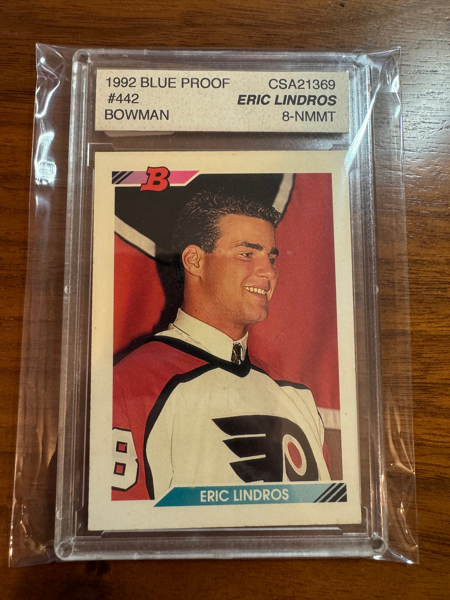 ERIC LINDROS - 1992 Bowman #442 BLUE BACK PROOF, CSA Slab, RARE