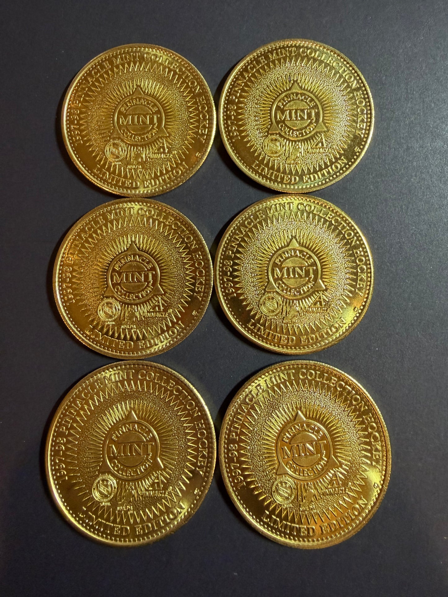1997 Pinnacle Mint Collection - Minternational Coins - Complete Set of 6