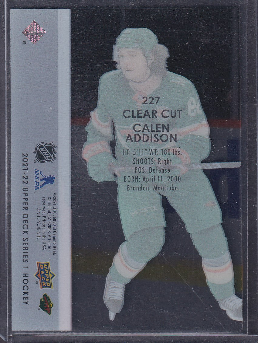 CALEN ADDISON - 2021 Upper Deck Young Guns CLEAR CUT #227