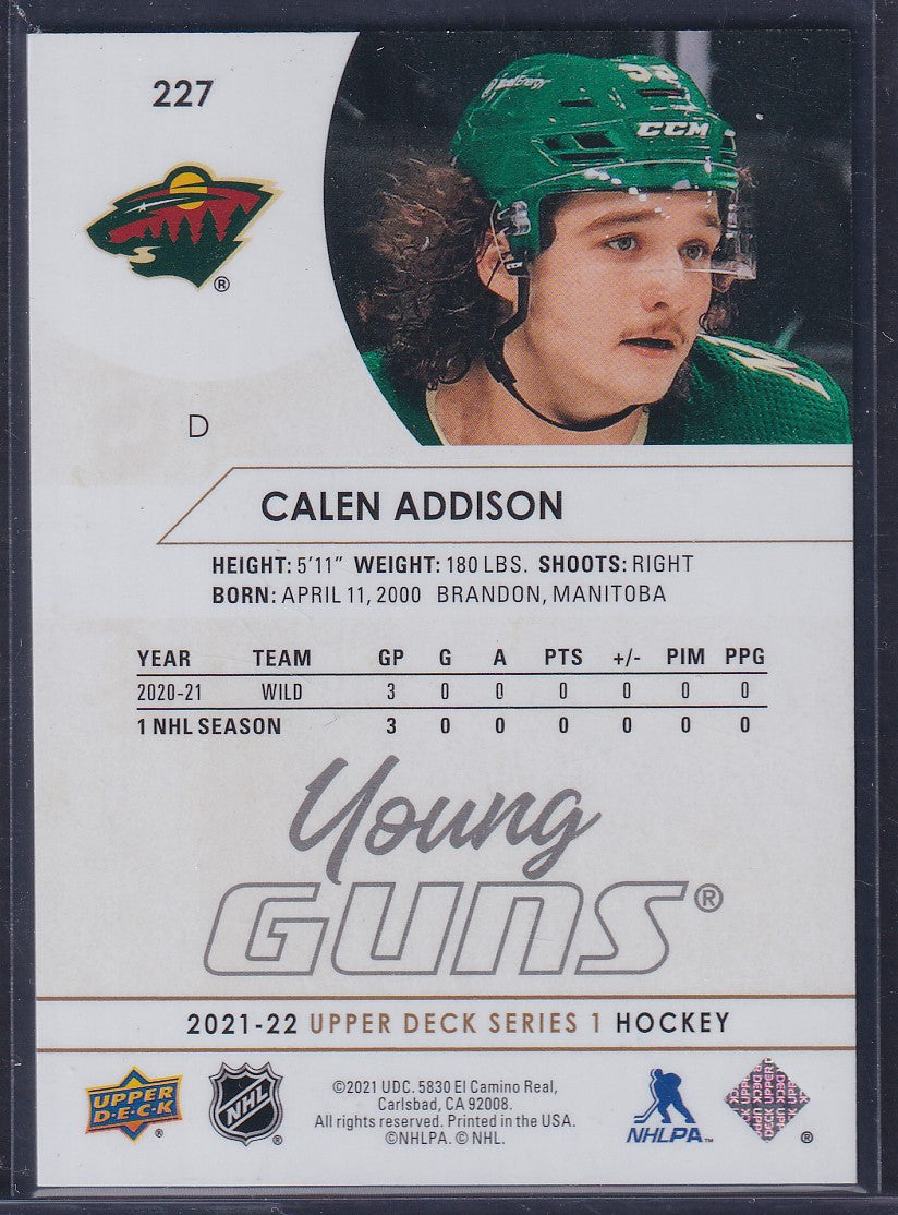 CALEN ADDISON - 2021 Upper Deck Young Guns SPECKLED RAINBOW #227