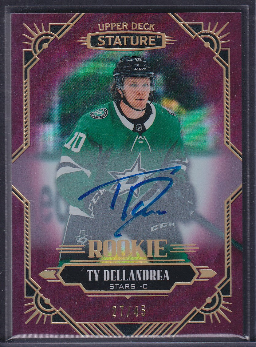 TY DELLANDREA - 2020 Upper Deck Stature Rookie Auto #180, /45
