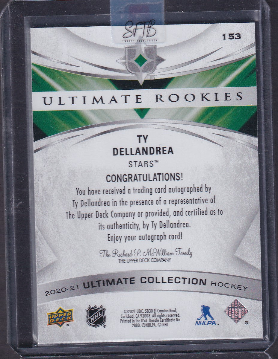 TY DELLANDREA - 2020 Ultimate Rookies Auto #153, /299