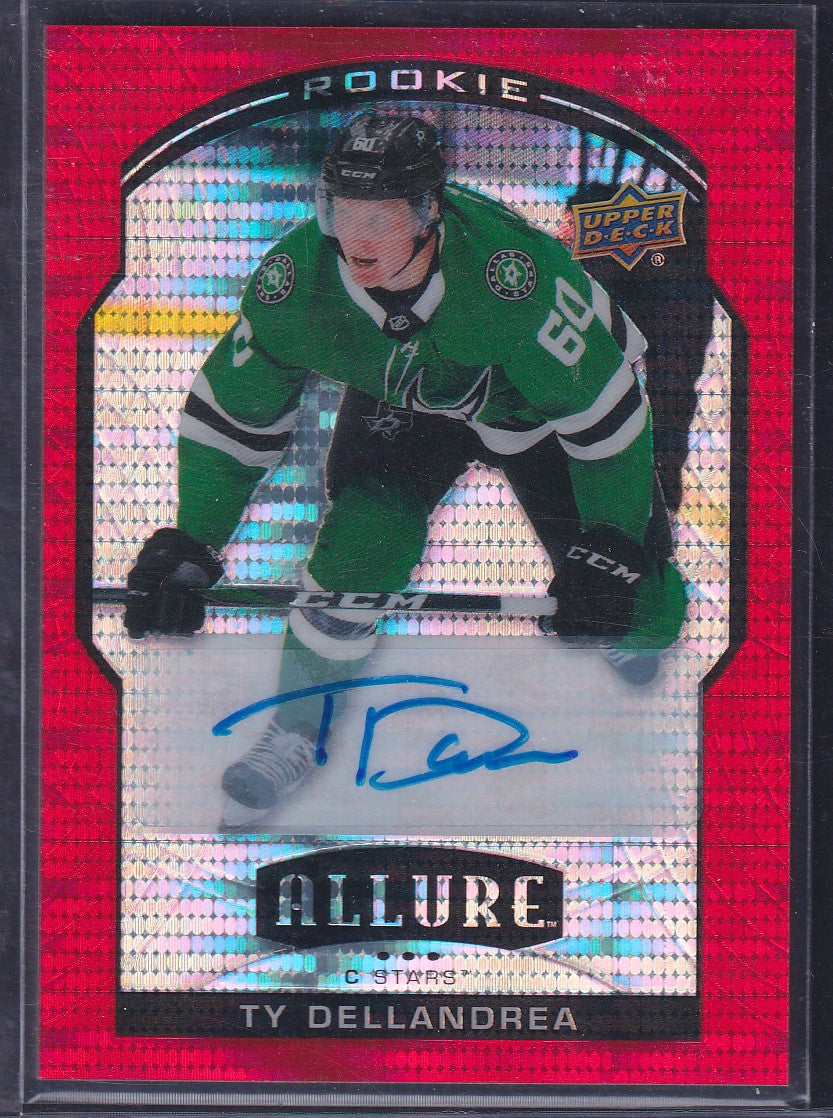 TY DELLANDREA - 2020 Upper Deck Allure Rookie RED RAINBOW AUTO #80, /299