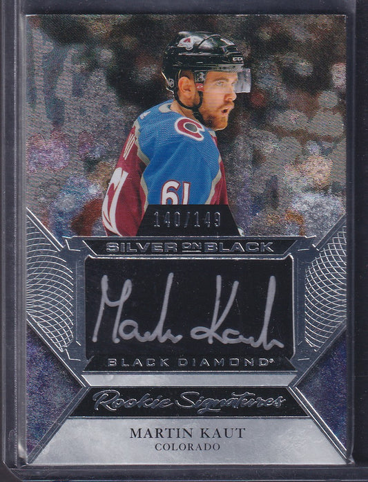 MARTIN KAUT - 2020 Upper Deck Black Diamond Silver on Black Auto #SBRS-MK, /149