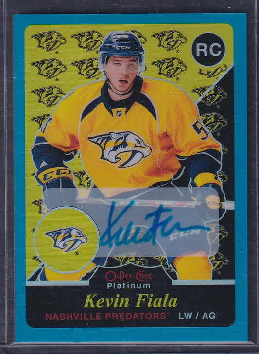 KEVIN FIALA - 2015 O-Pee-Chee Platinum Rookie BLUE RAINBOW Auto #R76