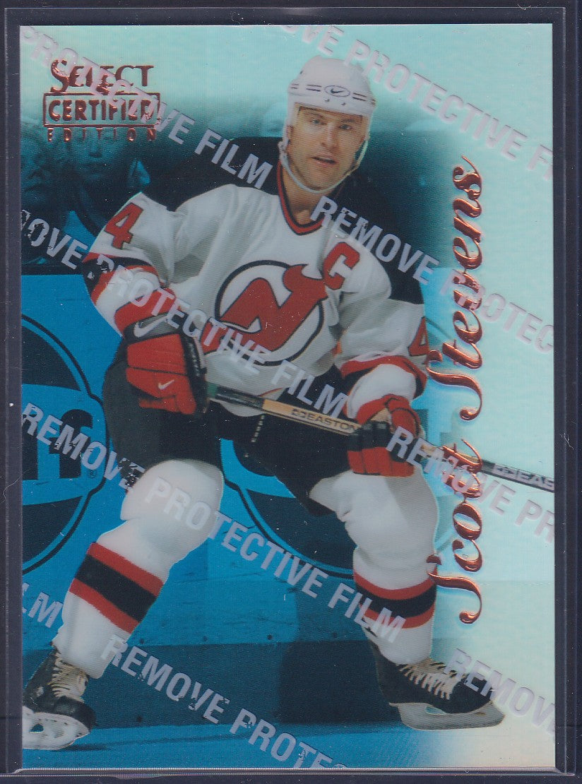 SCOTT STEVENS - 1996 Pinnacle Select Certified MIRROR Blue w/ Coating #54