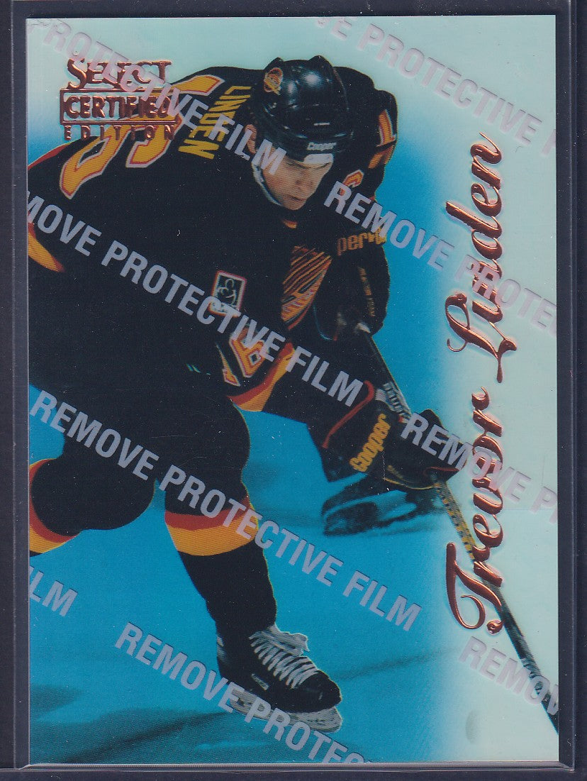 TREVOR LINDEN - 1996 Pinnacle Select Certified MIRROR Blue w/ Coating #42