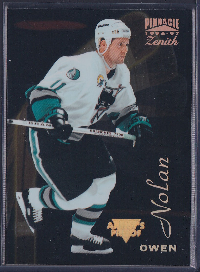 OWEN NOLAN - 1996 Pinnacle Zenith Artist's PROOF #37