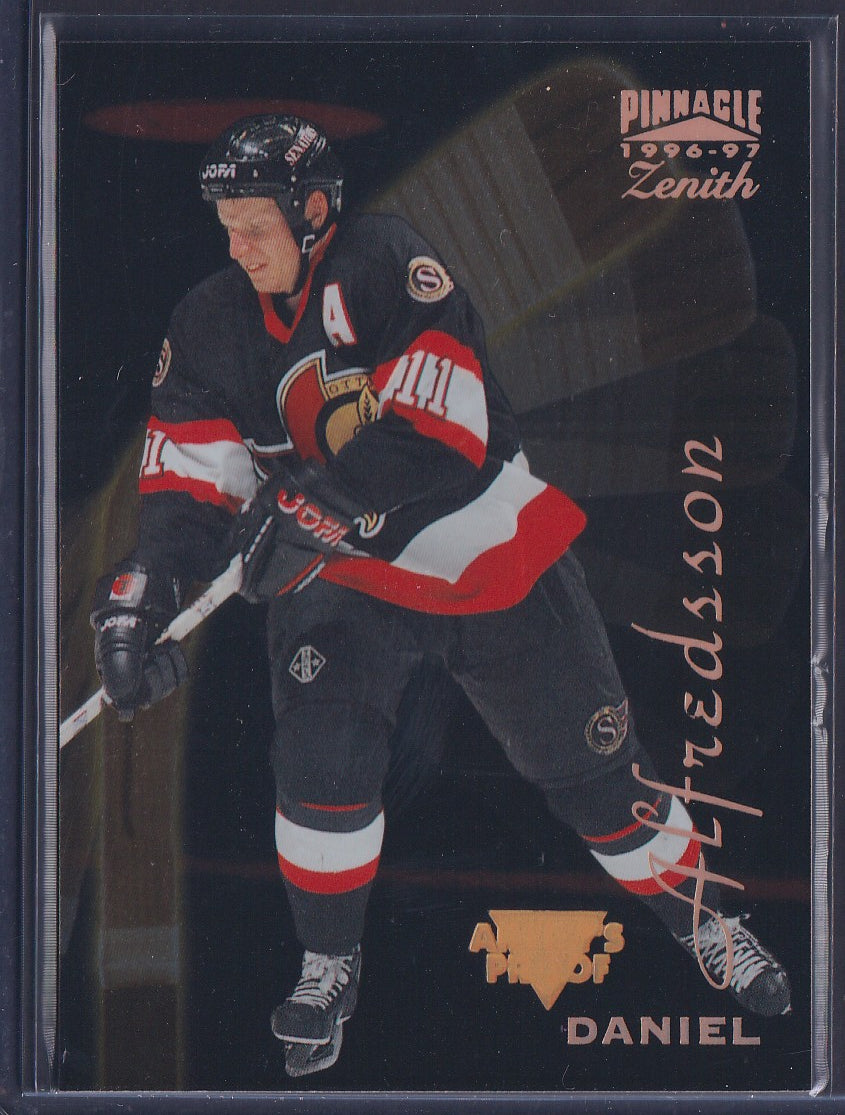DANIEL ALFREDSSON - 1996 Pinnacle Zenith Artist's PROOF #103