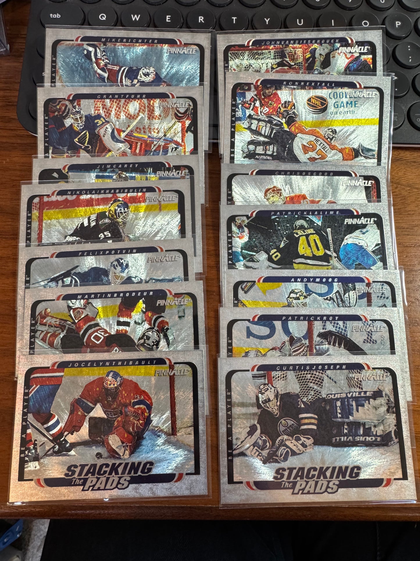 1996 Pinnacle Be a Player Stacking the Pads Partial Set - Brodeur, Roy, etc.