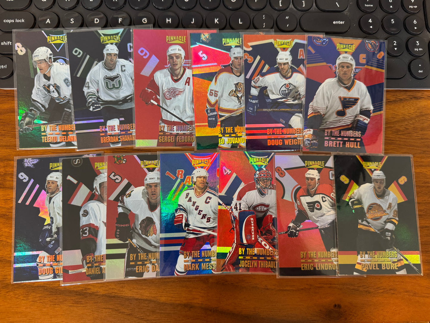 1996 Pinnacle By the Numbers Premium Stock Partial Set - Bure, Hull, Lindros etc