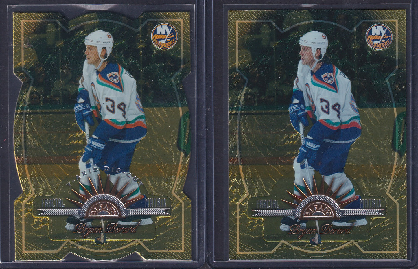 BRYAN BERARD - 1997 Donruss Leaf Fractal Matrix & Z-Axis Die Cut #30, /200