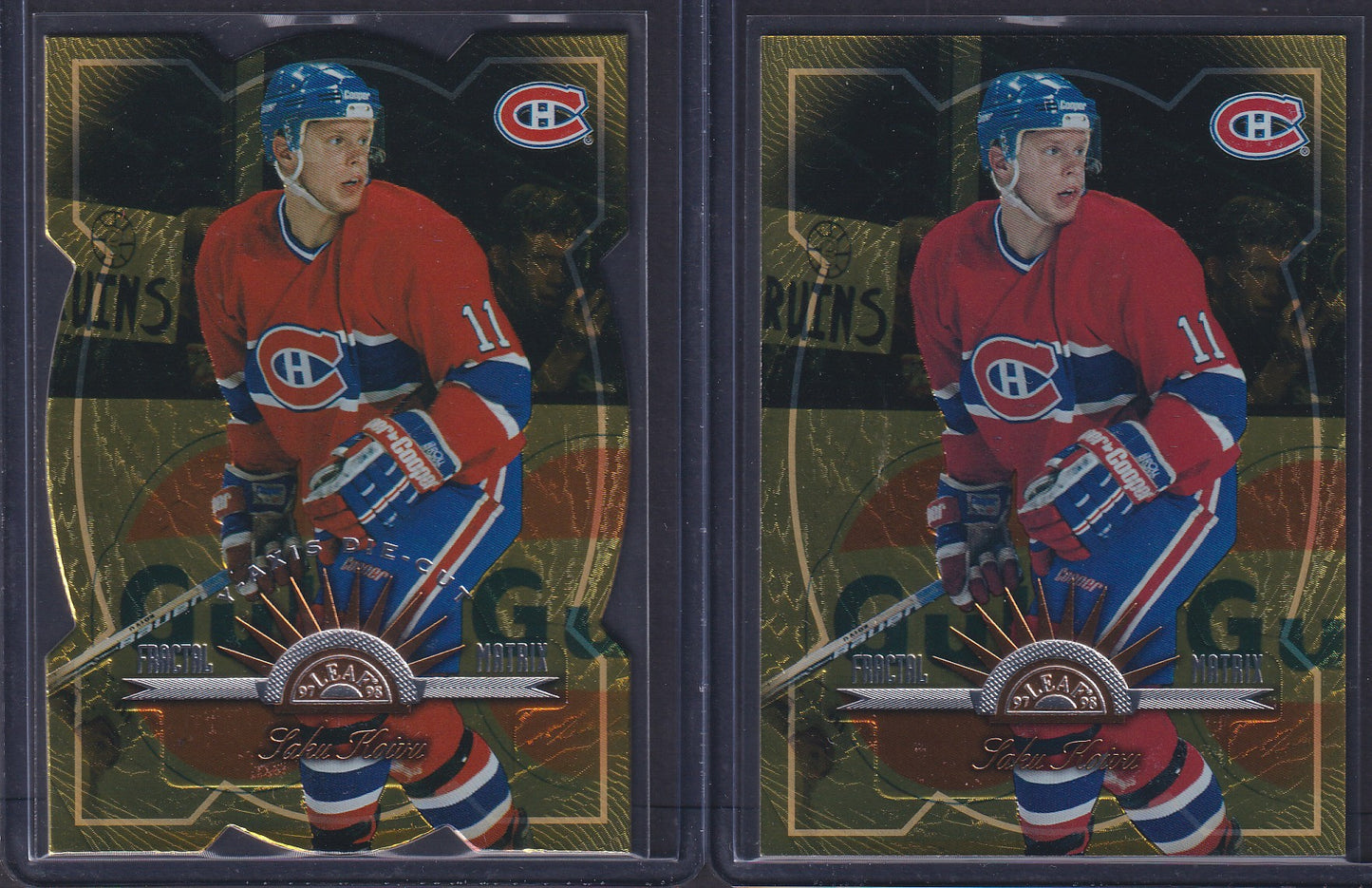 SAKU KOIVU - 1997 Donruss Leaf Fractal Matrix & Z-Axis Die Cut #19, /200