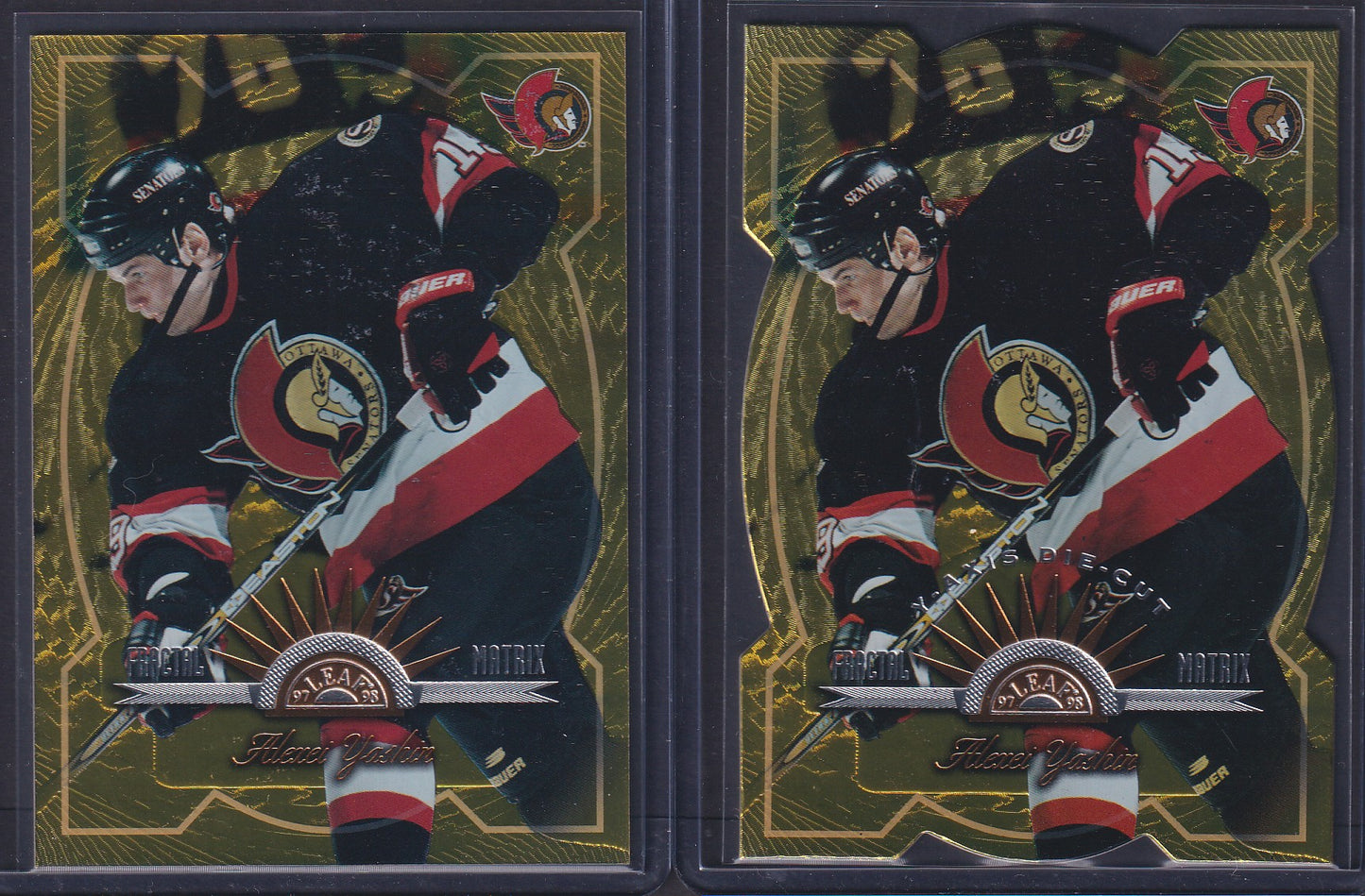 ALEXEI YASHIN - 1997 Donruss Leaf Fractal Matrix & Z-Axis Die Cut #59, /200