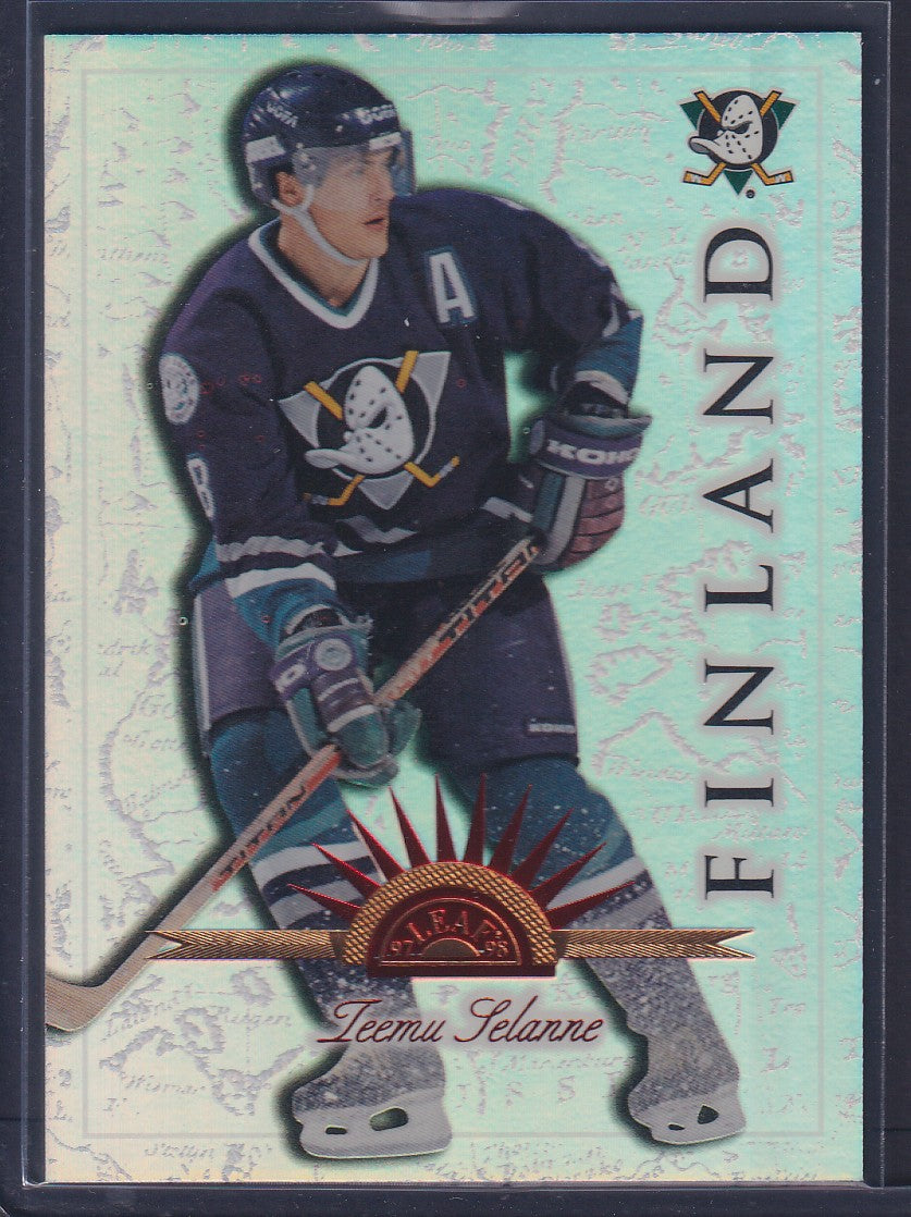 TEEMU SELANNE - 1997 Donruss Leaf International UNIVERSAL ICE /250 #18