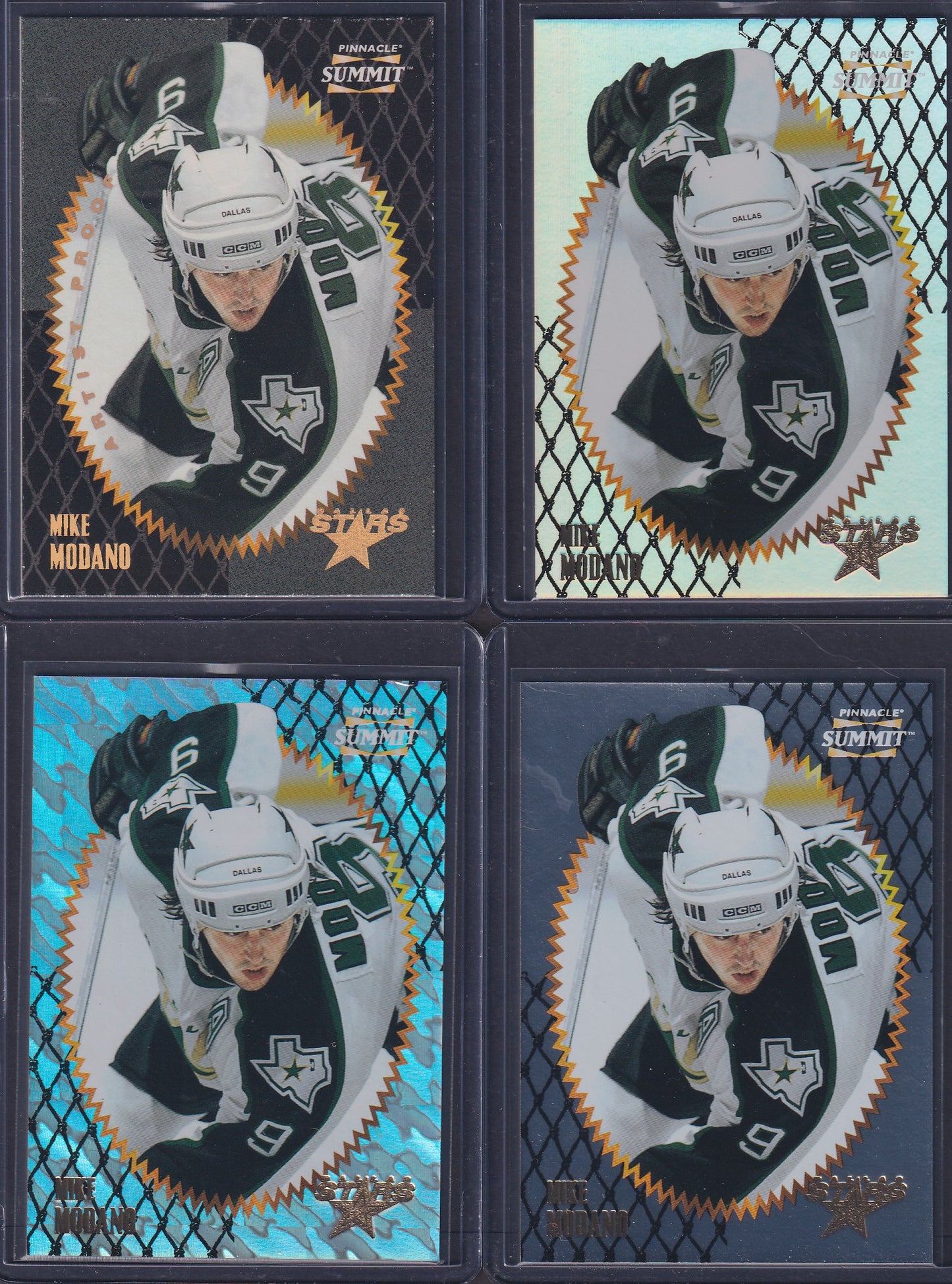MIKE MODANO - 1996 Pinnacle Summit Metal, Premium Stock, Ice, Artist Proof #23