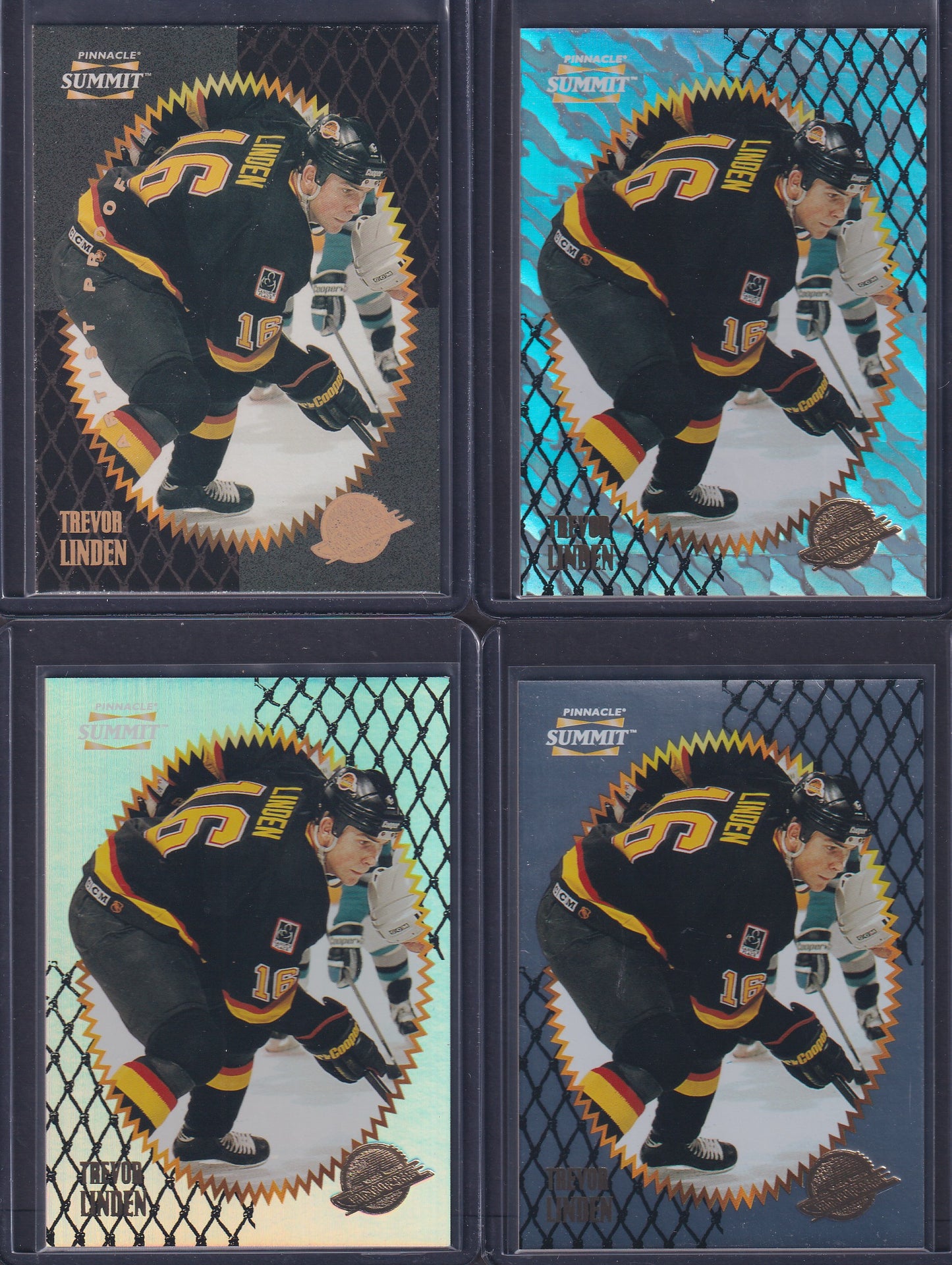 TREVOR LINDEN - 1996 Pinnacle Summit Metal, Premium Stock, Ice Artist Proof #134