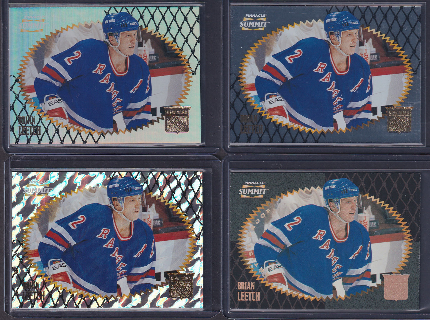 BRIAN LEETCH - 1996 Pinnacle Summit Metal, Premium Stock, Ice, Artist Proof #96