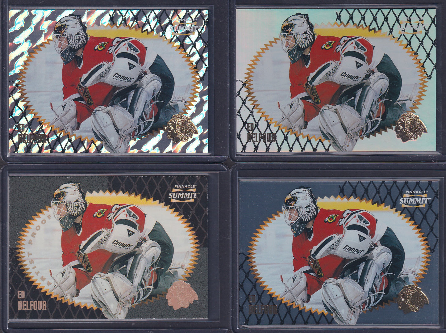ED BELFOUR - 1996 Pinnacle Summit Metal, Premium Stock, Ice, Artist Proof #97