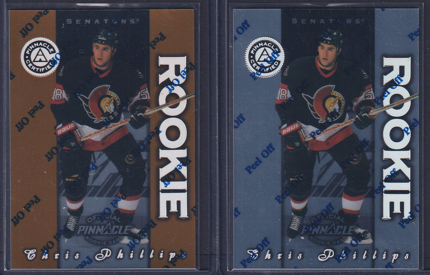 CHRIS PHILLIPS - 1997 Pinnacle Certified Rookie Silver & Gold #B