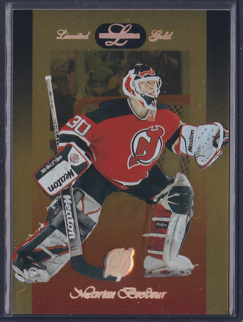 MARTIN BRODEUR - 1996 Donruss Leaf Limited Gold #87