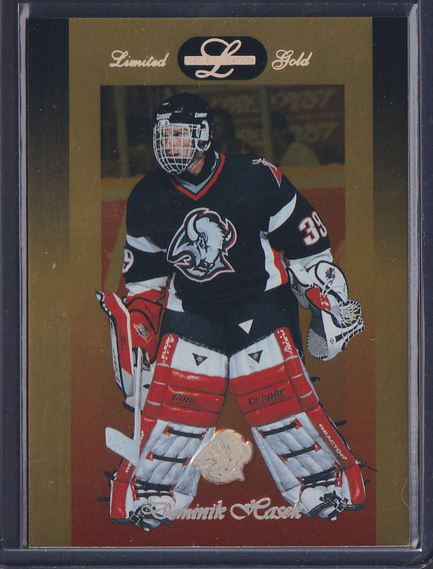 DOMINIK HASEK - 1996 Donruss Leaf Limited Gold #21