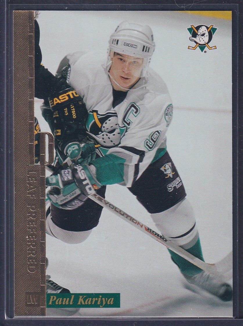 PAUL KARIYA - 1996 Donruss Leaf Preferred GOLD Press Proof #7