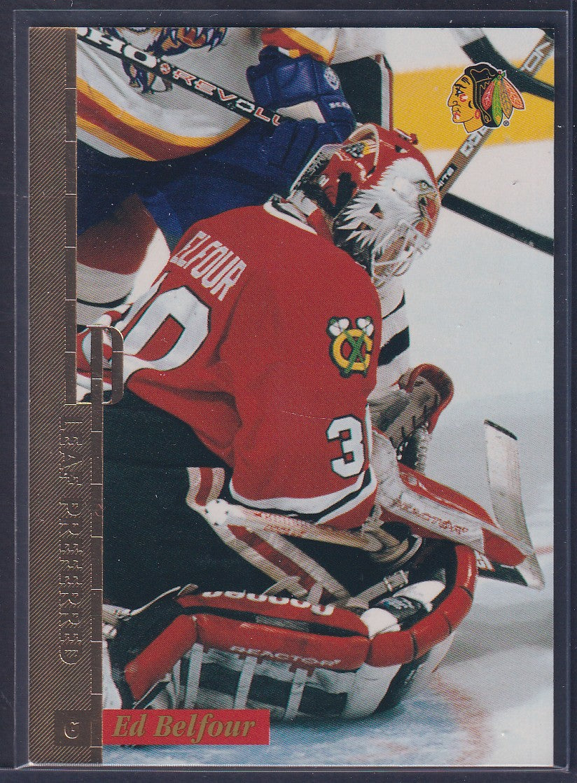 ED BELFOUR - 1996 Donruss Leaf Preferred GOLD Press Proof, /250 #30