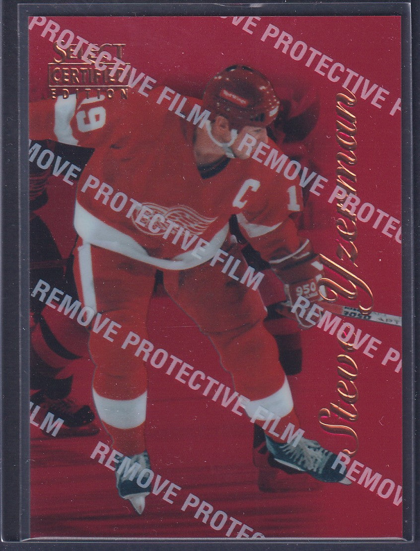 STEVE YZERMAN - 1996 Pinnacle Select Certified Red w/ Coating #41