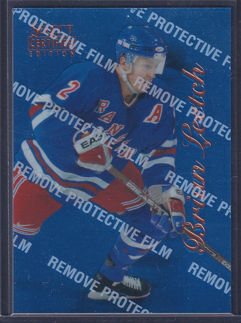 BRIAN LEETCH - 1996 Pinnacle Select Certified Blue w/ Coating #76
