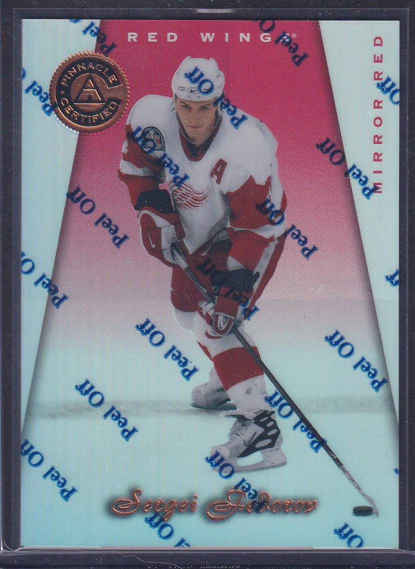 SERGEI FEDOROV - 1997 Pinnacle Certified Mirror Red w/ Coating #56