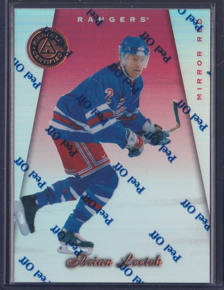 BRIAN LEETCH - 1997 Pinnacle Certified Mirror Red w/ Coating #36