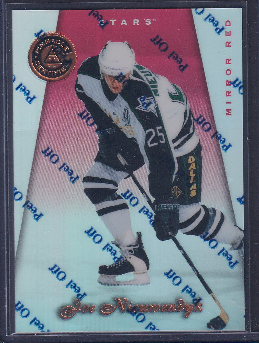 JOE NIEUWENDYK - 1997 Pinnacle Certified Mirror Red w/ Coating #76