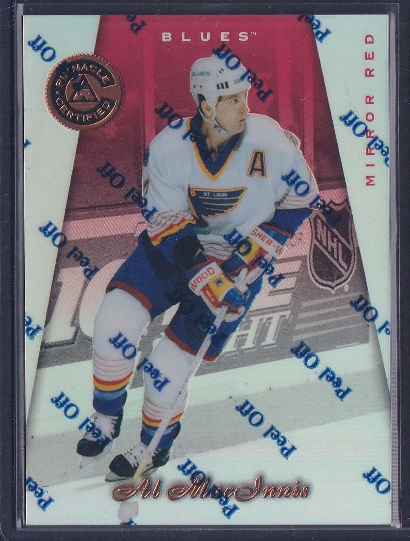 AL MACINNIS - 1997 Pinnacle Certified Mirror Red w/ Coating #120