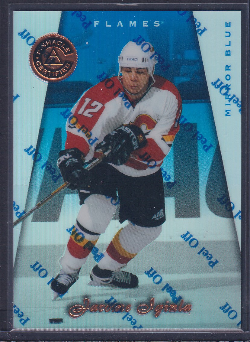JAROME IGINLA - 1997 Pinnacle Certified Mirror Blue w/ Coating #55