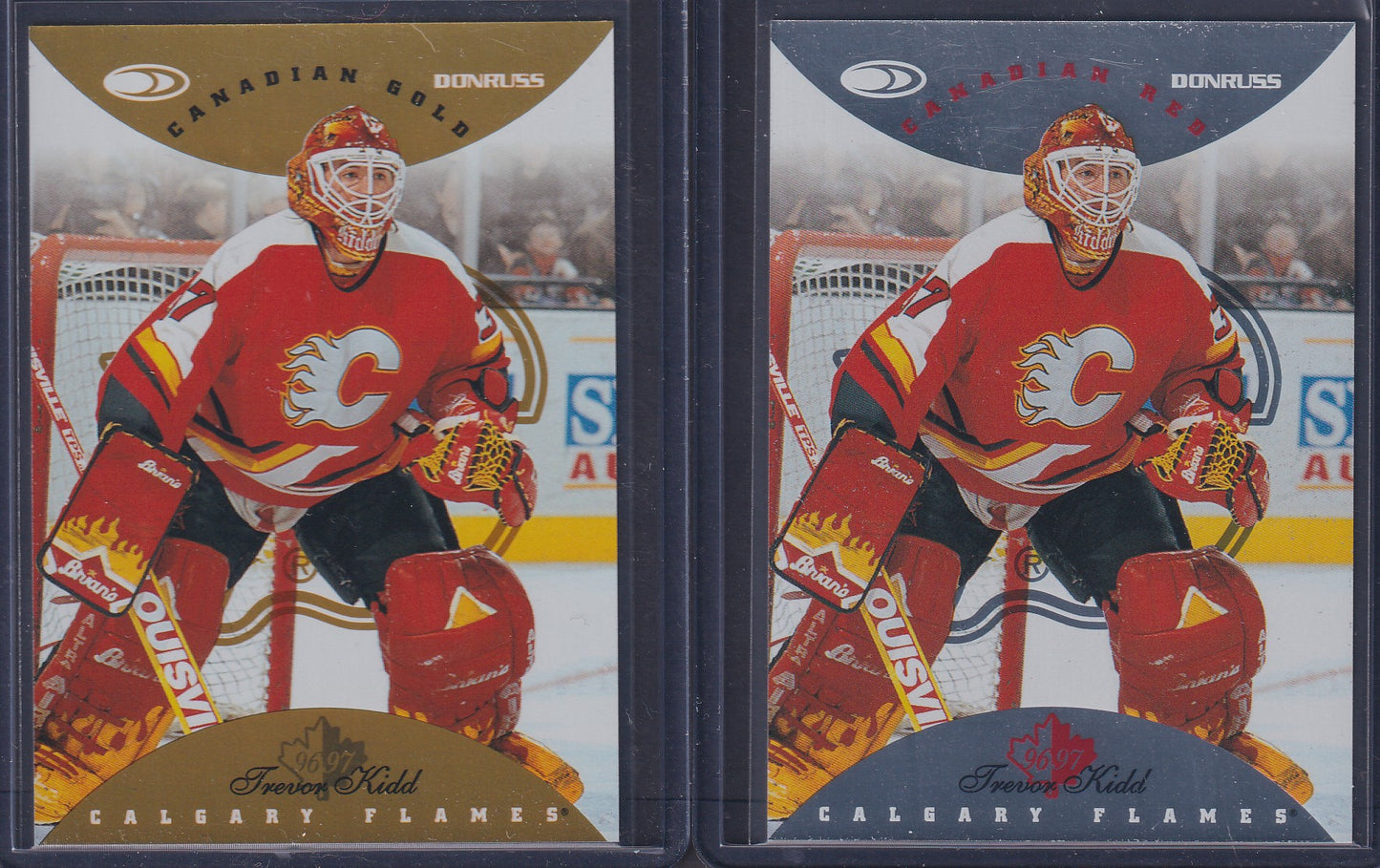 TREVOR KIDD - 1996 Donruss Canadian Red & Gold Press Proof #37, /750, /150