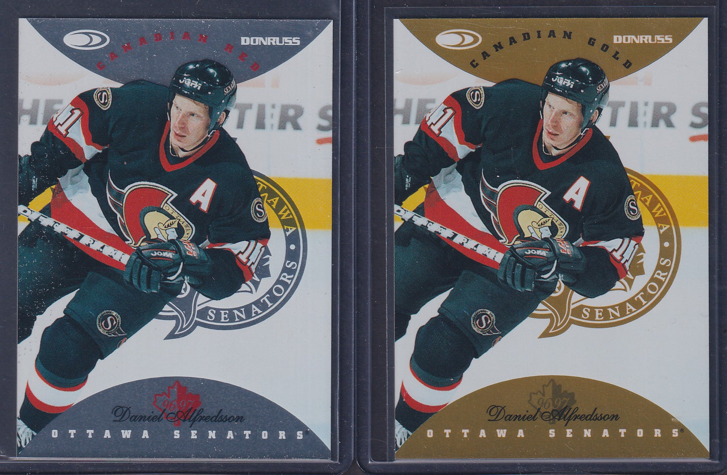 DANIEL ALFREDSSON - 1996 Donruss Canadian Red & Gold Press Proof #34, /750, /150