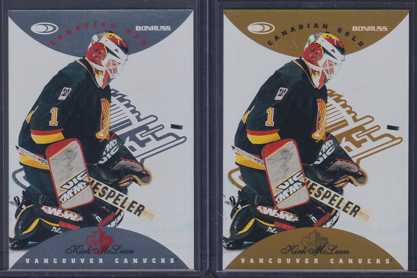 KIRK MCLEAN - 1996 Donruss Canadian Red & Gold Press Proof #33, /750, /150