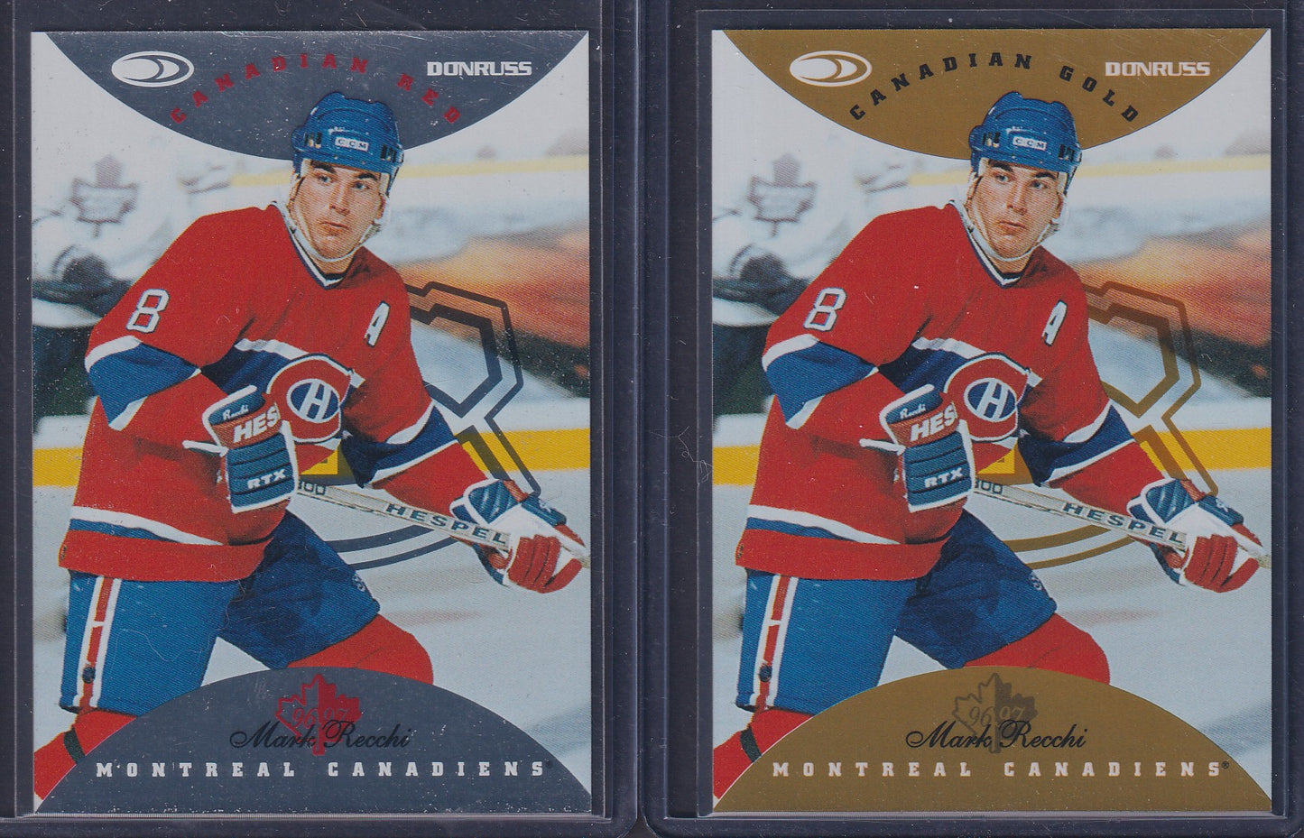 MARK RECCHI - 1996 Donruss Canadian Red & Gold Press Proof #23, /750, /150