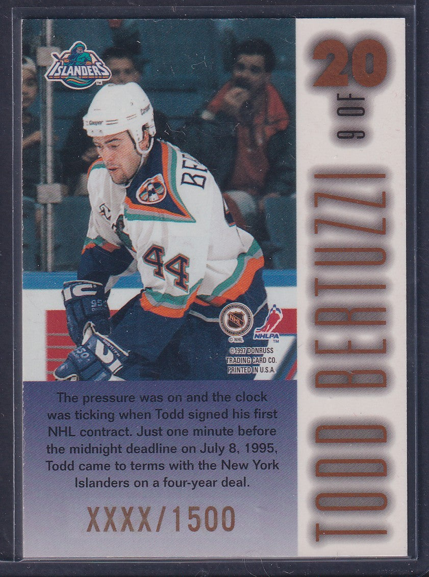 TODD BERTUZZI - 1996 Donruss Leaf Limited Stubble #9, xxxx/1500