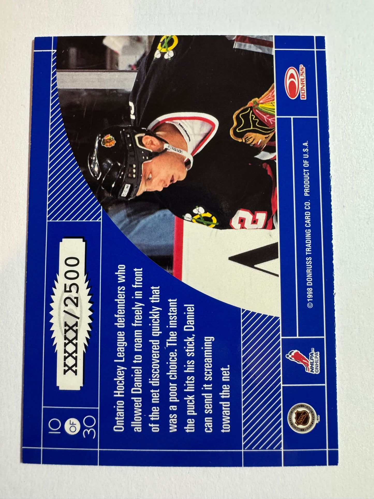 DANIEL CLEARY - 1997 Donruss Elite Craftsmen #10, xxx/100