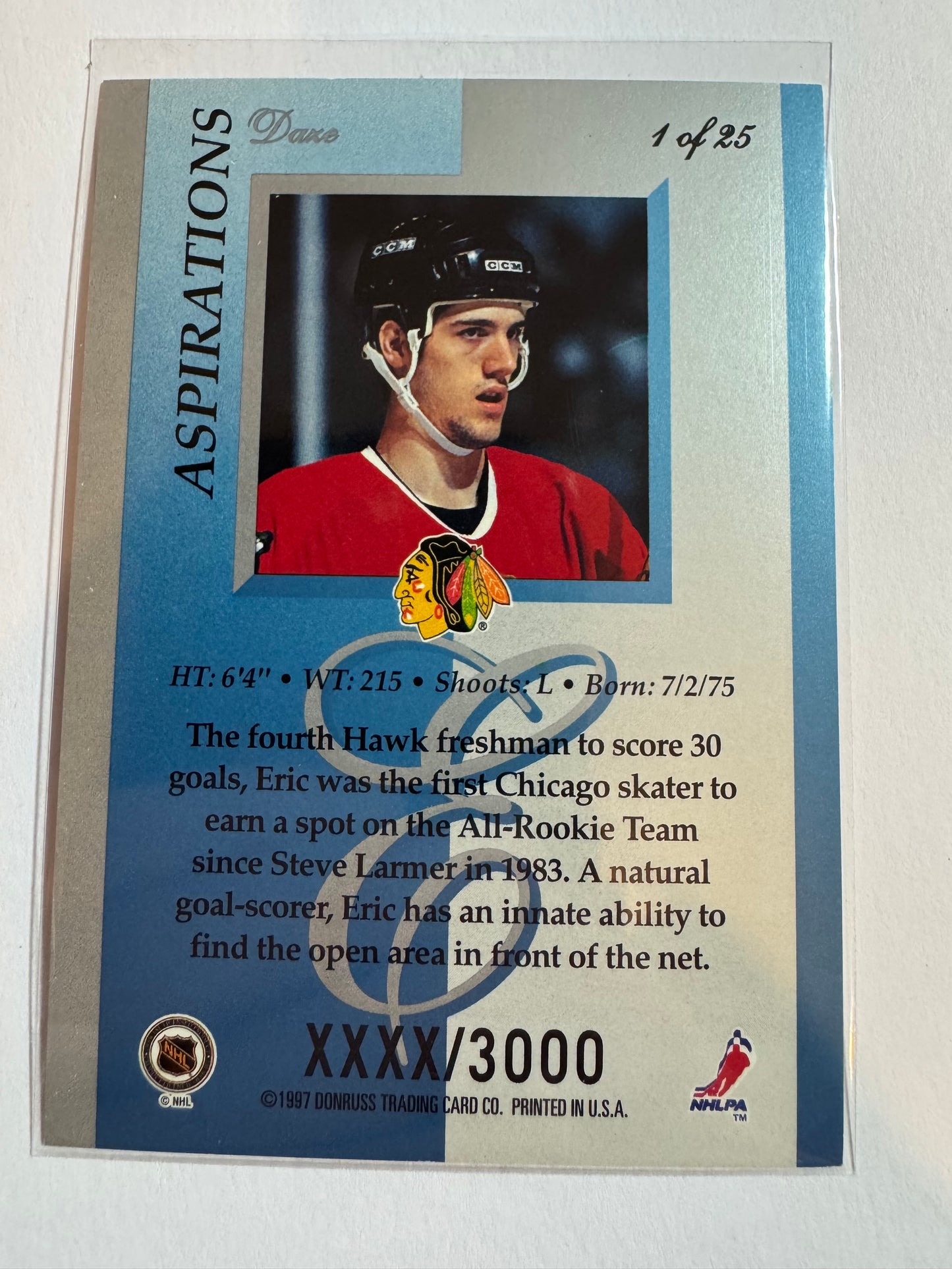 ERIC DAZE - 1996 Donruss Elite Aspirations #1, xxxx/3000