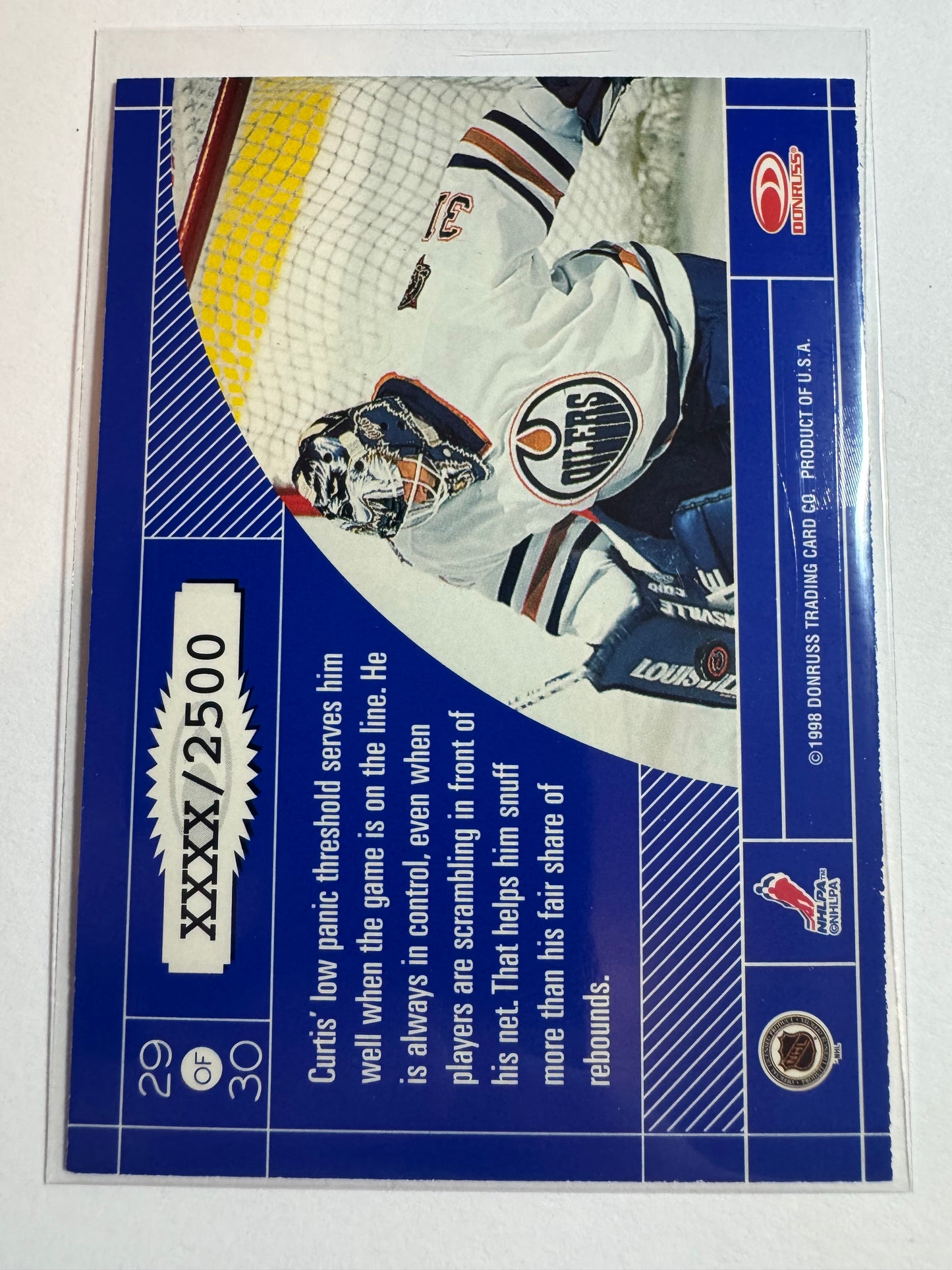 CURTIS JOSEPH - 1997 Donruss Elite Craftsmen #29, xxxx/2500