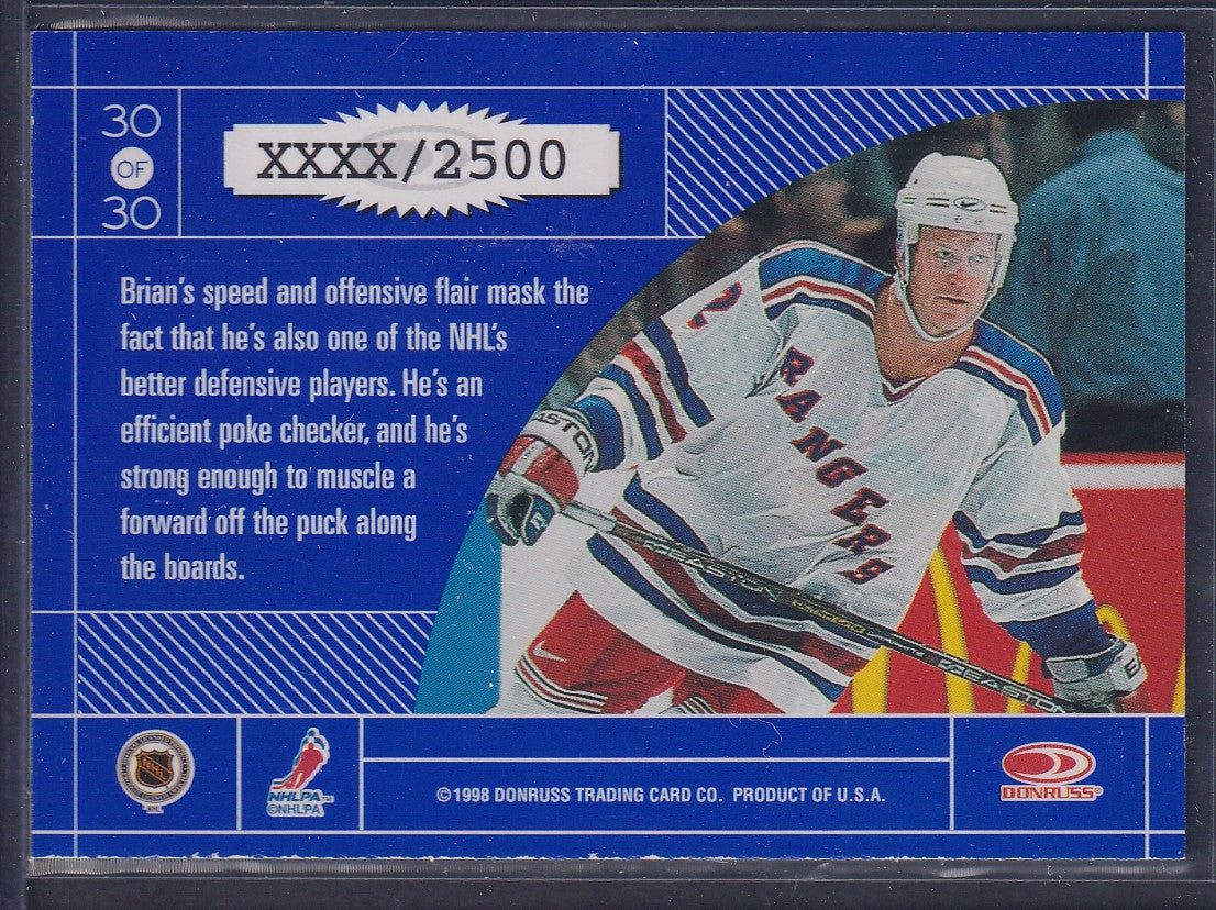 BRIAN LEETCH - 1997 Donruss Elite Craftsmen #30, xxxx/2500