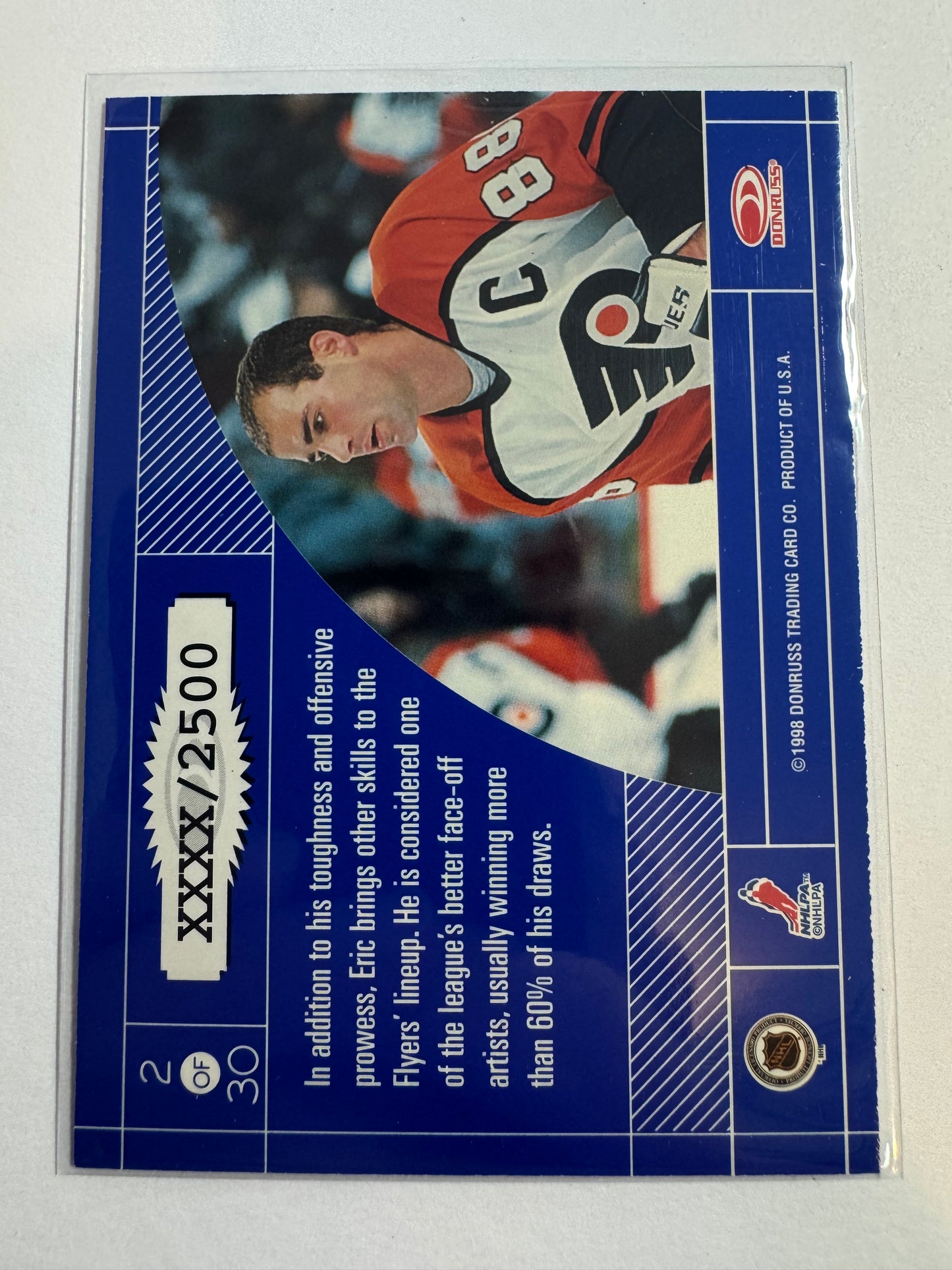 ERIC LINDROS - 1997 Donruss Elite Craftsmen #2, xxxx/2500