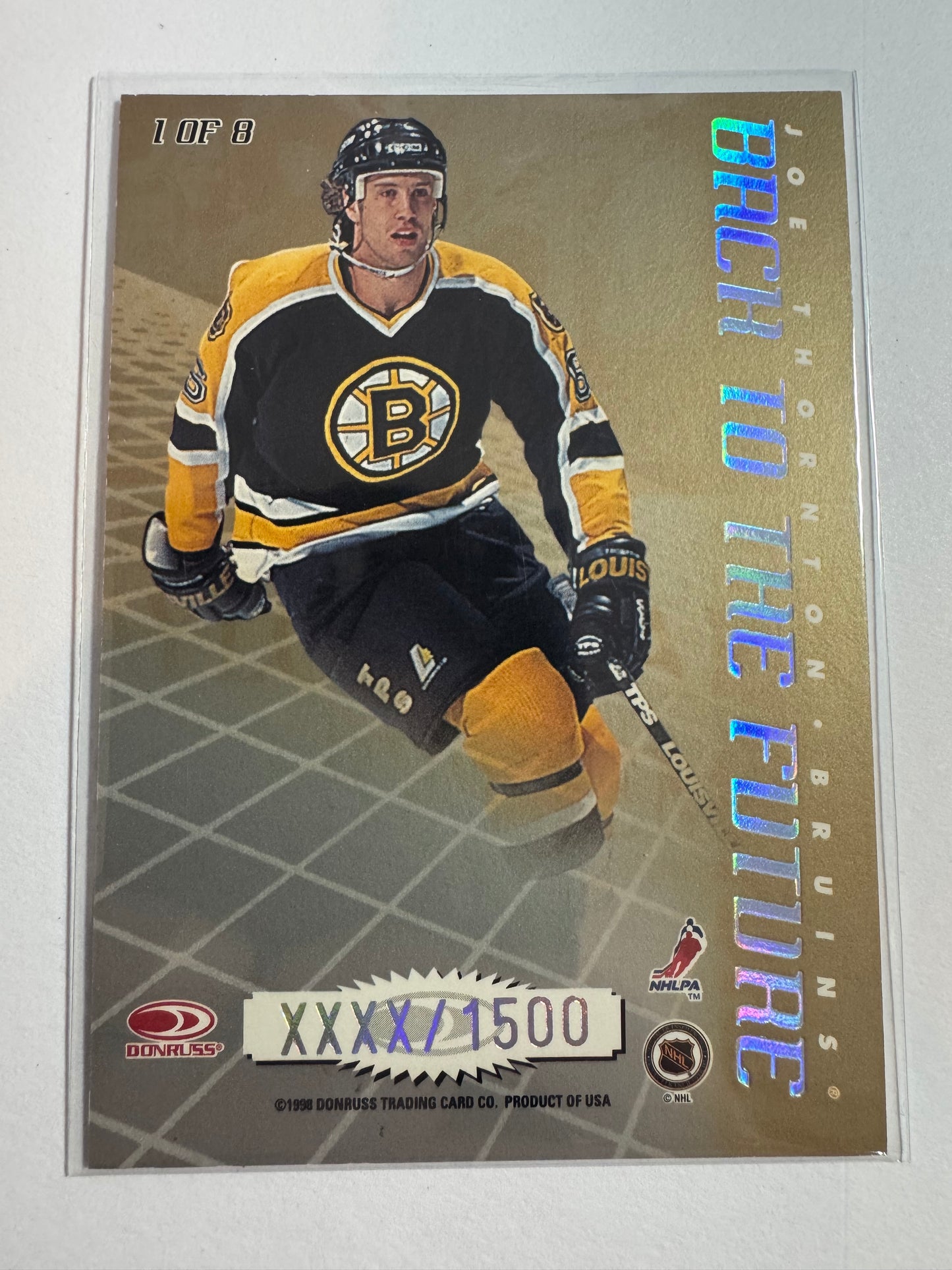 ERIC LINDROS / JOE THORNTON - 1997 Donruss Elite Back to the Future #1, xxxx/1500